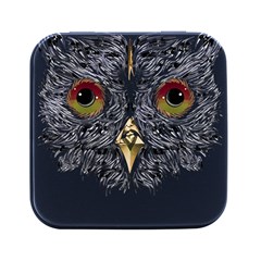 Owl T-shirtowl Metalic Edition T-shirt Square Metal Box (black) by EnriqueJohnson