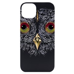 Owl T-shirtowl Metalic Edition T-shirt Iphone 14 Plus Black Uv Print Case by EnriqueJohnson