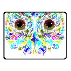 Owl T-shirtowl New Color Design T-shirt Two Sides Fleece Blanket (small) by EnriqueJohnson