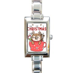 Family Christmas 2022 Matching T- Shirt Christmas We Are Family 2022 Cute Xmas Matching Custom T- Sh Rectangle Italian Charm Watch by ZUXUMI