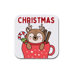 Family Christmas 2022 Matching T- Shirt Christmas We Are Family 2022 Cute Xmas Matching Custom T- Sh Rubber Square Coaster (4 Pack) by ZUXUMI