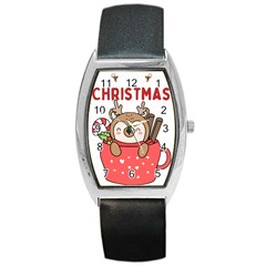 Family Christmas 2022 Matching T- Shirt Christmas We Are Family 2022 Cute Xmas Matching Custom T- Sh Barrel Style Metal Watch by ZUXUMI