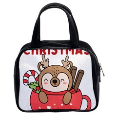 Family Christmas 2022 Matching T- Shirt Christmas We Are Family 2022 Cute Xmas Matching Custom T- Sh Classic Handbag (two Sides) by ZUXUMI