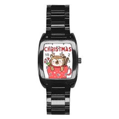 Family Christmas 2022 Matching T- Shirt Christmas We Are Family 2022 Cute Xmas Matching Custom T- Sh Stainless Steel Barrel Watch by ZUXUMI