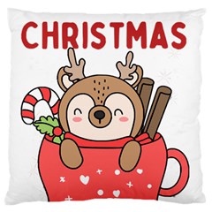 Family Christmas 2022 Matching T- Shirt Christmas We Are Family 2022 Cute Xmas Matching Custom T- Sh Large Premium Plush Fleece Cushion Case (one Side) by ZUXUMI