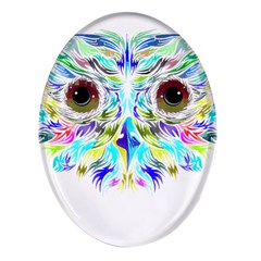 Owl T-shirtowl New Color Design T-shirt Oval Glass Fridge Magnet (4 Pack) by EnriqueJohnson