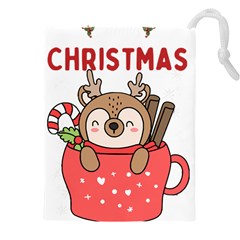 Family Christmas 2022 Matching T- Shirt Christmas We Are Family 2022 Cute Xmas Matching Custom T- Sh Drawstring Pouch (5xl) by ZUXUMI