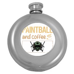 Paintball T-shirtif It Involves Coffee Paintball T-shirt Round Hip Flask (5 Oz) by EnriqueJohnson