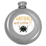 Paintball T-shirtif It Involves Coffee Paintball T-shirt Round Hip Flask (5 oz) Front