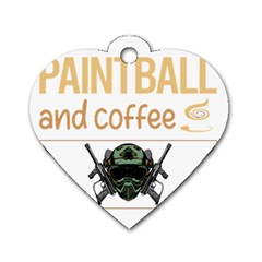 Paintball T-shirtif It Involves Coffee Paintball T-shirt Dog Tag Heart (one Side) by EnriqueJohnson