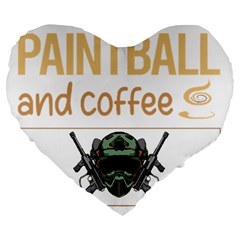 Paintball T-shirtif It Involves Coffee Paintball T-shirt Large 19  Premium Flano Heart Shape Cushions by EnriqueJohnson