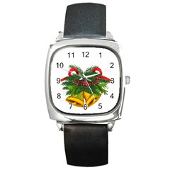 Family Christmas 2022nmatching T- Shirt Family Christmas 2022 Matching Shirts Squad Santa Elf Funny Square Metal Watch by ZUXUMI