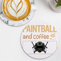 Paintball T-shirtif It Involves Coffee Paintball T-shirt Uv Print Round Tile Coaster by EnriqueJohnson