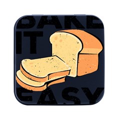 Bread Baking T- Shirt Funny Bread Baking Baker Bake It Easy T- Shirt Square Metal Box (black) by JamesGoode