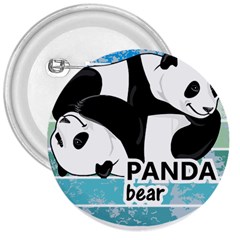 Panda Bear T-shirtcute Panda Bears T-shirt 3  Buttons by EnriqueJohnson