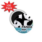 Panda Bear T-shirtcute Panda Bears T-shirt 1.75  Magnets (100 pack)  Front