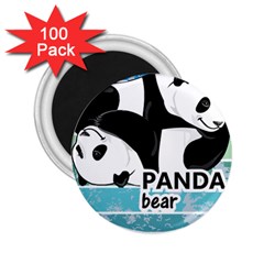 Panda Bear T-shirtcute Panda Bears T-shirt 2 25  Magnets (100 Pack)  by EnriqueJohnson