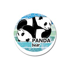 Panda Bear T-shirtcute Panda Bears T-shirt Magnet 3  (round) by EnriqueJohnson