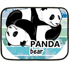 Panda Bear T-shirtcute Panda Bears T-shirt Two Sides Fleece Blanket (mini) by EnriqueJohnson