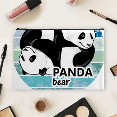 Panda Bear T-shirtcute Panda Bears T-shirt Cosmetic Bag (large) by EnriqueJohnson