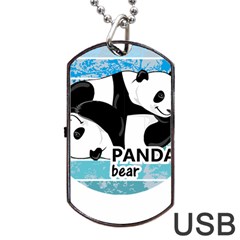 Panda Bear T-shirtcute Panda Bears T-shirt Dog Tag Usb Flash (one Side) by EnriqueJohnson