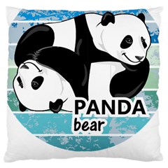 Panda Bear T-shirtcute Panda Bears T-shirt Large Cushion Case (two Sides) by EnriqueJohnson