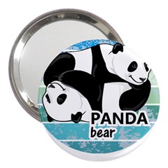 Panda Bear T-shirtcute Panda Bears T-shirt 3  Handbag Mirrors by EnriqueJohnson