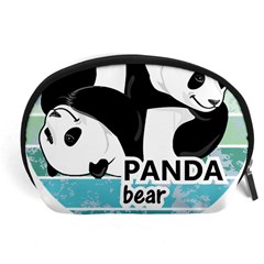 Panda Bear T-shirtcute Panda Bears T-shirt Accessory Pouch (large) by EnriqueJohnson