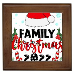 Family Christmas T- Shirt Family Christmas 2022 T- Shirt Framed Tile by ZUXUMI