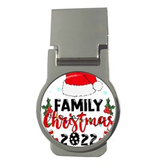 Family Christmas T- Shirt Family Christmas 2022 T- Shirt Money Clips (round)  by ZUXUMI