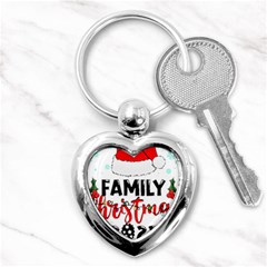 Family Christmas T- Shirt Family Christmas 2022 T- Shirt Key Chain (heart) by ZUXUMI