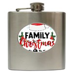 Family Christmas T- Shirt Family Christmas 2022 T- Shirt Hip Flask (6 oz) Front