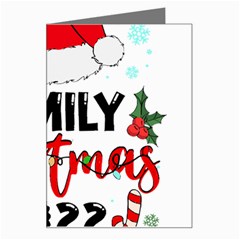 Family Christmas T- Shirt Family Christmas 2022 T- Shirt Greeting Card by ZUXUMI