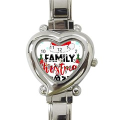 Family Christmas T- Shirt Family Christmas 2022 T- Shirt Heart Italian Charm Watch by ZUXUMI