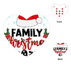 Family Christmas T- Shirt Family Christmas 2022 T- Shirt Playing Cards Single Design (heart) by ZUXUMI