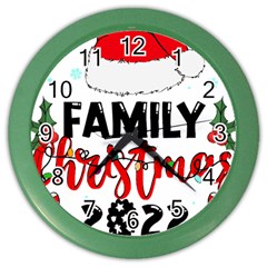 Family Christmas T- Shirt Family Christmas 2022 T- Shirt Color Wall Clock by ZUXUMI