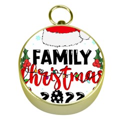 Family Christmas T- Shirt Family Christmas 2022 T- Shirt Gold Compasses by ZUXUMI