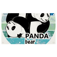 Panda Bear T-shirtcute Panda Bears T-shirt Banner And Sign 7  X 4  by EnriqueJohnson