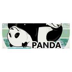 Panda Bear T-shirtcute Panda Bears T-shirt Banner And Sign 8  X 3  by EnriqueJohnson