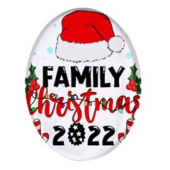 Family Christmas T- Shirt Family Christmas 2022 T- Shirt Oval Glass Fridge Magnet (4 Pack) by ZUXUMI