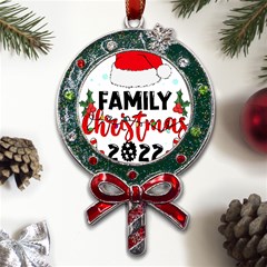 Family Christmas T- Shirt Family Christmas 2022 T- Shirt Metal X mas Lollipop With Crystal Ornament by ZUXUMI