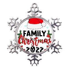 Family Christmas T- Shirt Family Christmas 2022 T- Shirt Metal Large Snowflake Ornament by ZUXUMI