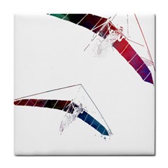 Paragliders T-shirtparaglider Sport Art #paraglider T-shirt (1) Tile Coaster by EnriqueJohnson