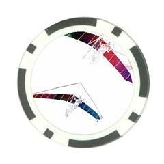 Paragliders T-shirtparaglider Sport Art #paraglider T-shirt (1) Poker Chip Card Guard by EnriqueJohnson