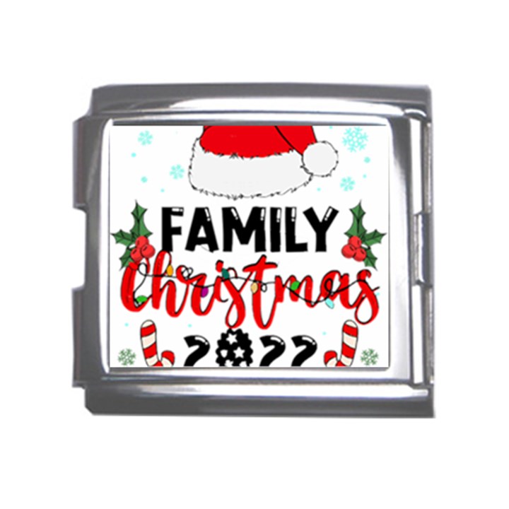 Family Christmas T- Shirt Family Christmas 2022 T- Shirt Mega Link Italian Charm (18mm)