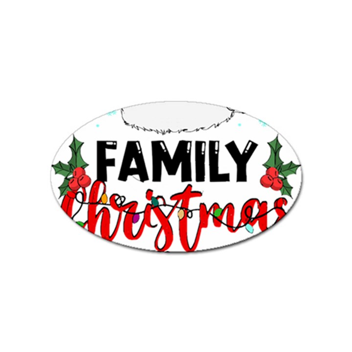 Family Christmas T- Shirt Family Christmas 2022 T- Shirt Sticker Oval (10 pack)