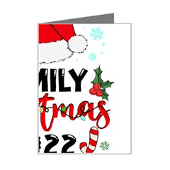 Family Christmas T- Shirt Family Christmas 2022 T- Shirt Mini Greeting Card by ZUXUMI