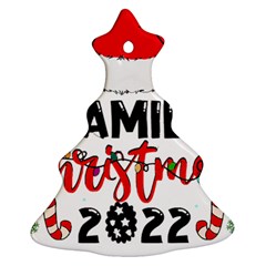 Family Christmas T- Shirt Family Christmas 2022 T- Shirt Ornament (christmas Tree)  by ZUXUMI