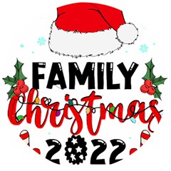 Family Christmas T- Shirt Family Christmas 2022 T- Shirt Wooden Bottle Opener (round) by ZUXUMI