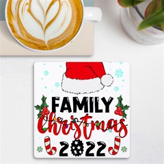 Family Christmas T- Shirt Family Christmas 2022 T- Shirt Uv Print Square Tile Coaster  by ZUXUMI